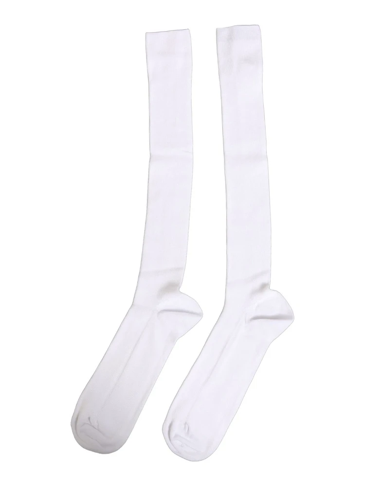 Men White Viscose Over The Calf Accessory Socks