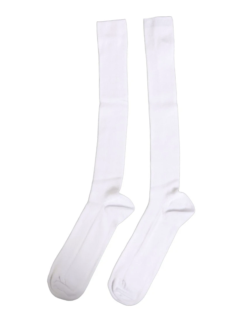 Men White Viscose Over The Calf Accessory Socks