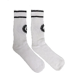 White Cotton DG Logo Mid Calf Accessory Socks