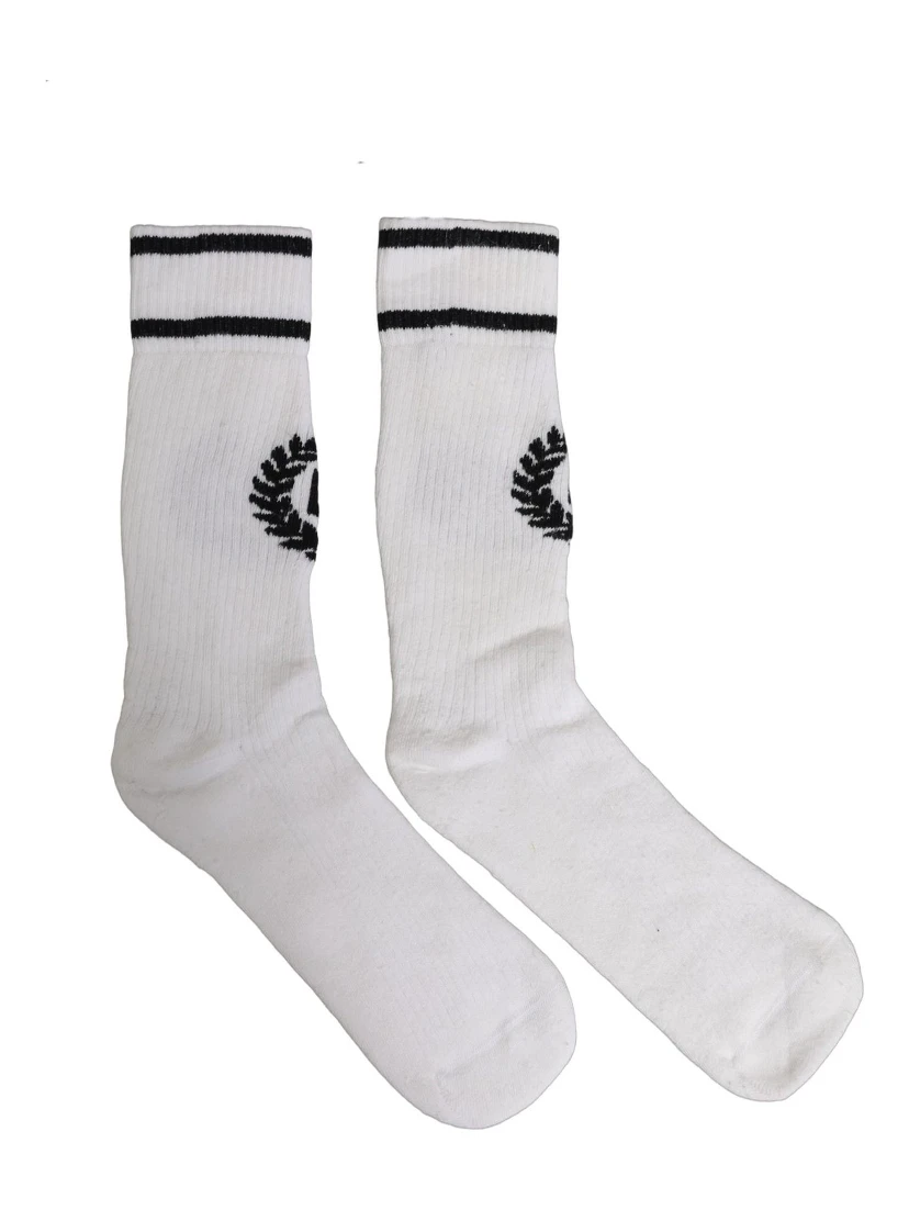 White Cotton DG Logo Mid Calf Accessory Socks