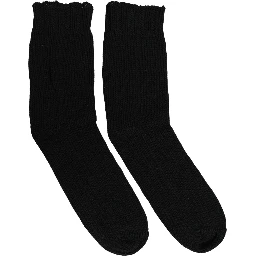 Men Dark Blue Cotton Ribbed Mid Calf Accessory Socks