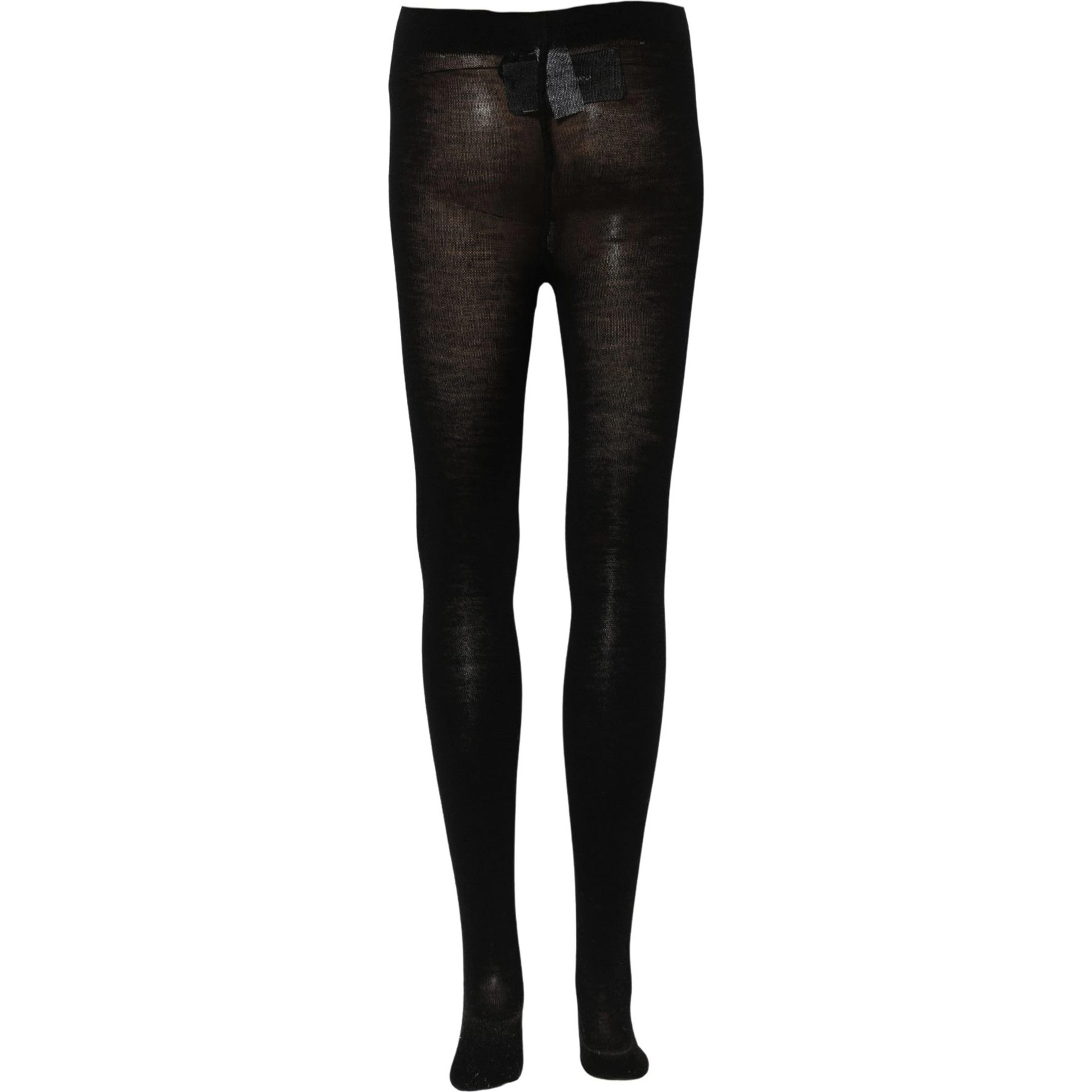 Black Wool Stretch Tights Stocking Accessory Socks