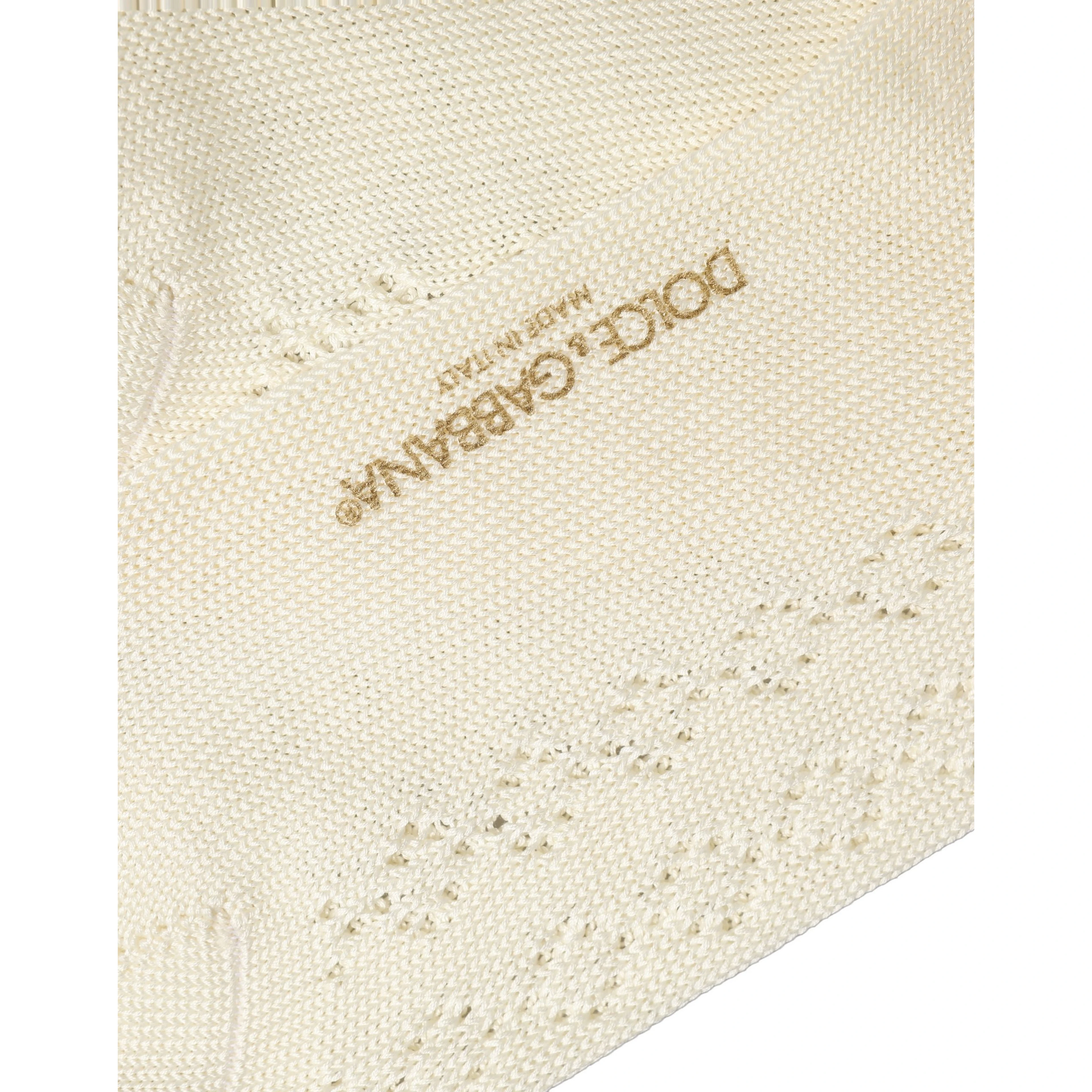 Off White Cotton Knit Mid Calf Accessory Socks
