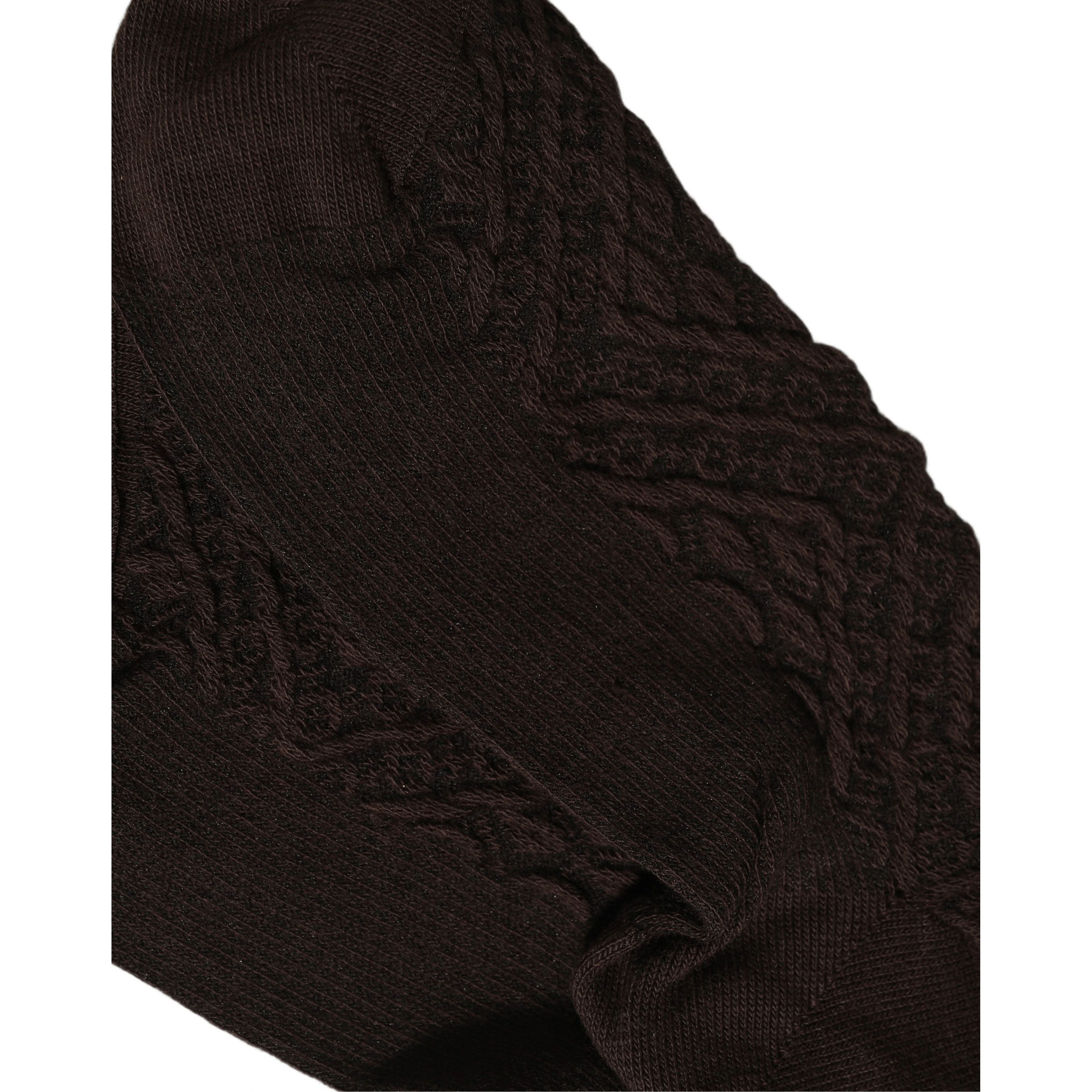 Dark Brown Cotton Knit Knee High Accessory One Size Socks