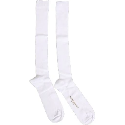 Men White Viscose Over The Calf Accessory Socks