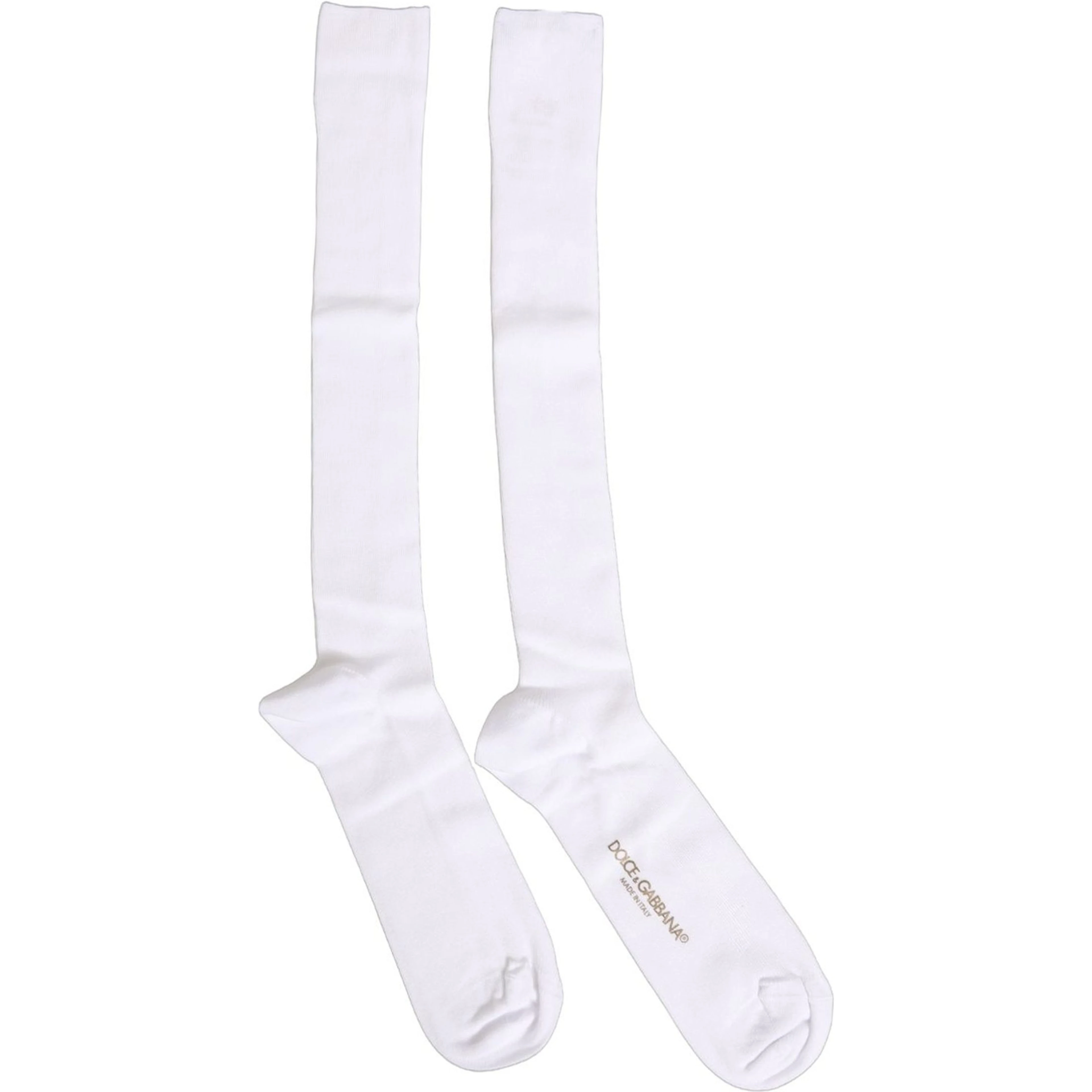 Men White Viscose Over The Calf Accessory Socks