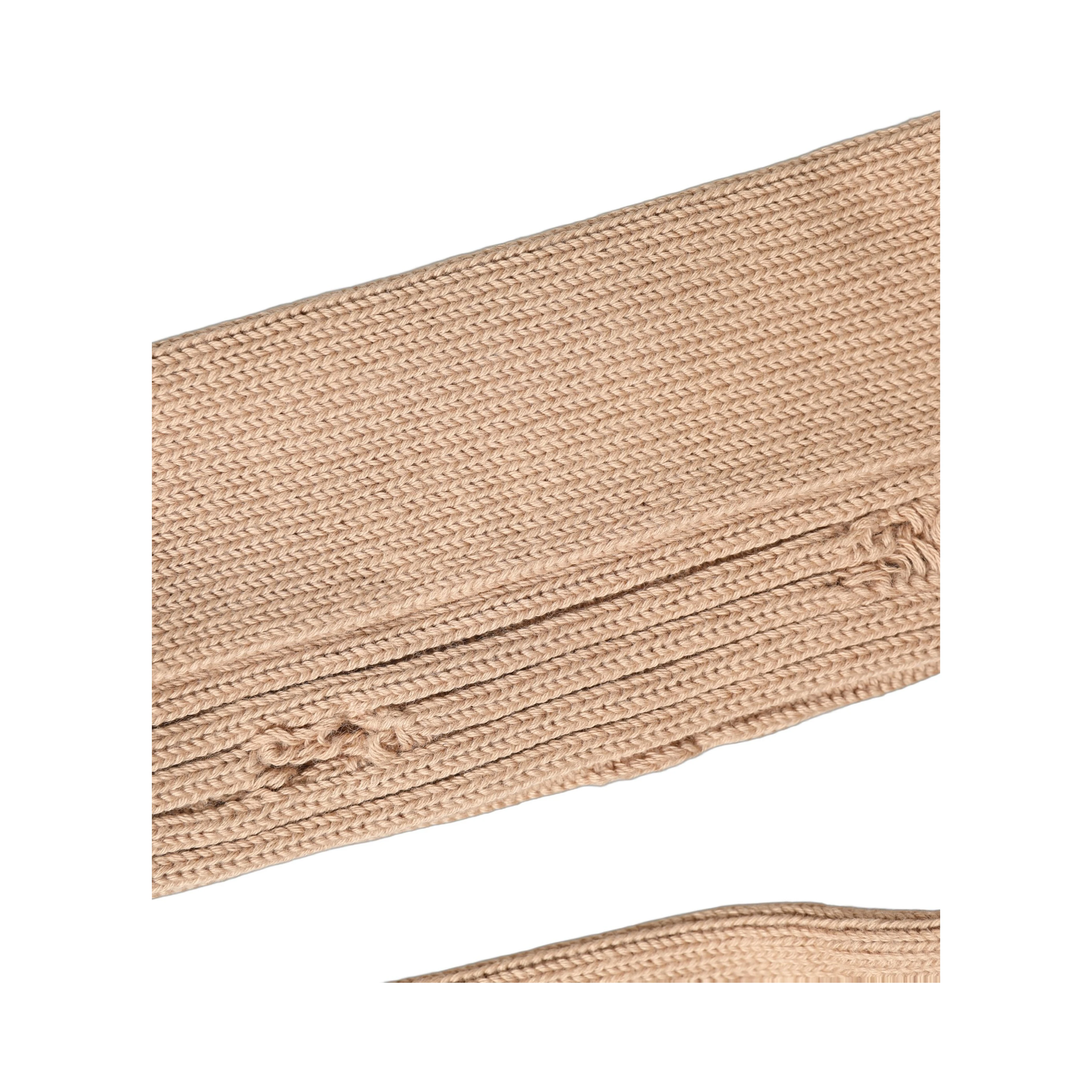 Beige Cotton Distressed Mid Calf Accessory Socks