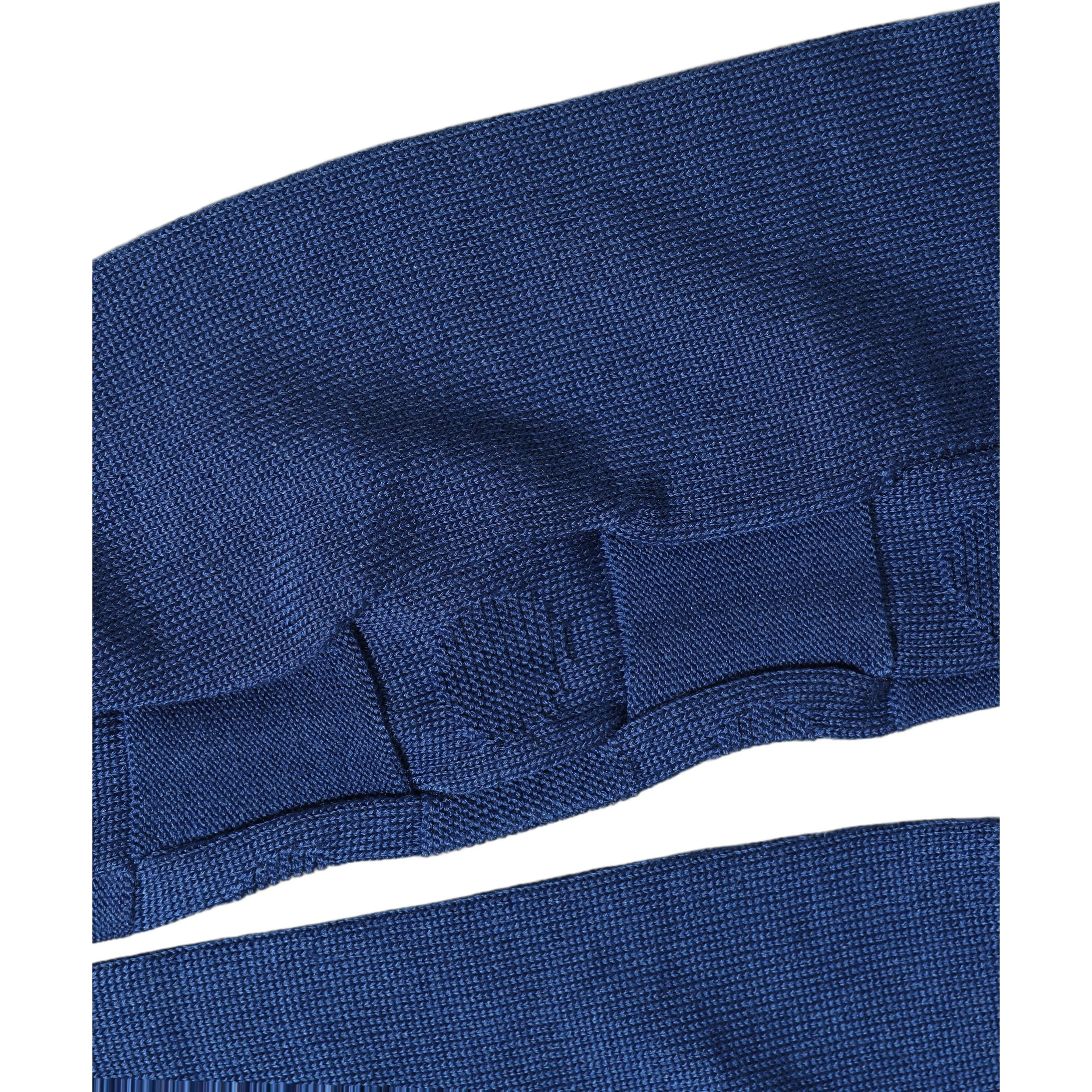 Royal Blue Checkered Silk Mid Calf Accessory Socks
