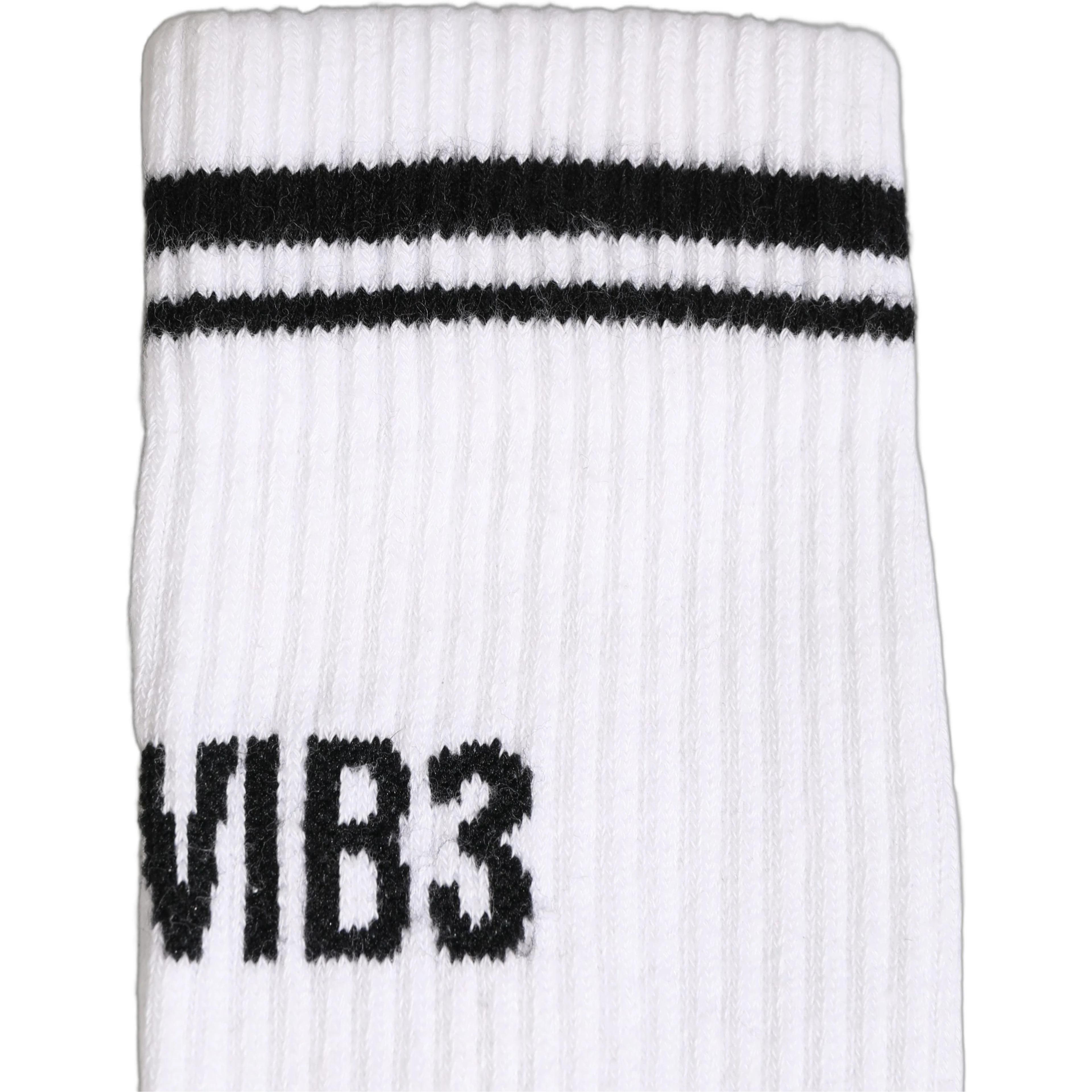 Men White DGVIB3 Cotton Mid Calf Accessory Socks