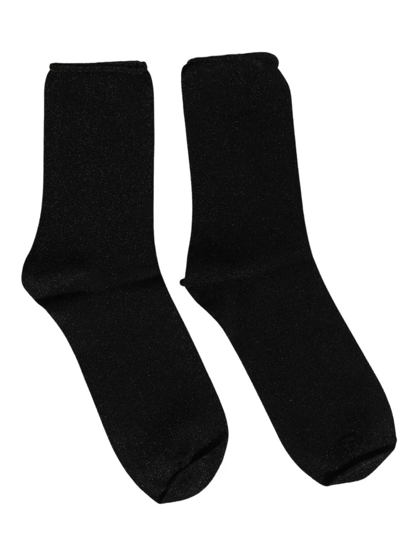 Men Black Viscose Mid Calf Accessory Socks