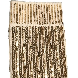 Off White Sequin Cotton Mid Calf Accessory Socks