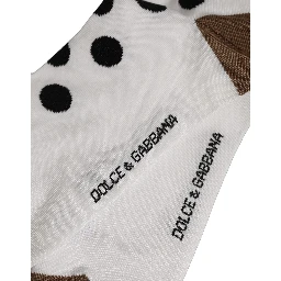 White Polka Dot Over The Calf Accessory Socks