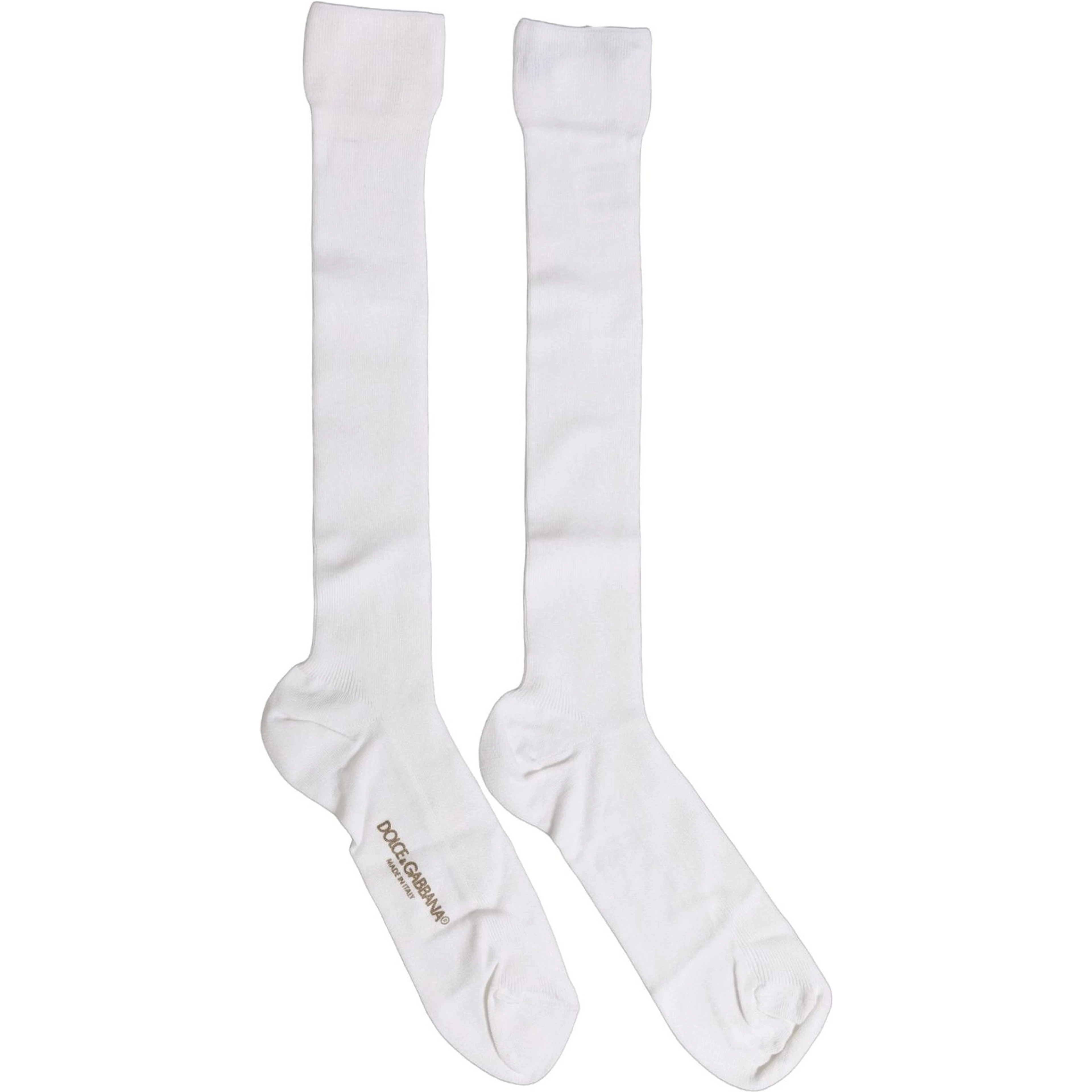 Men White Viscose Over The Calf Accessory Socks