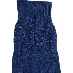 Royal Blue Checkered Silk Mid Calf Accessory Socks