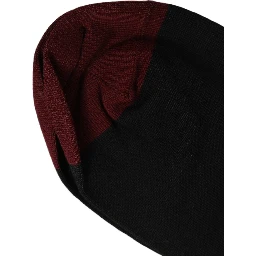 Men Burgundy Black Logo Mid Calf Accessory Socks