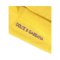Men Yellow DG Logo Over Calf Accessory Socks