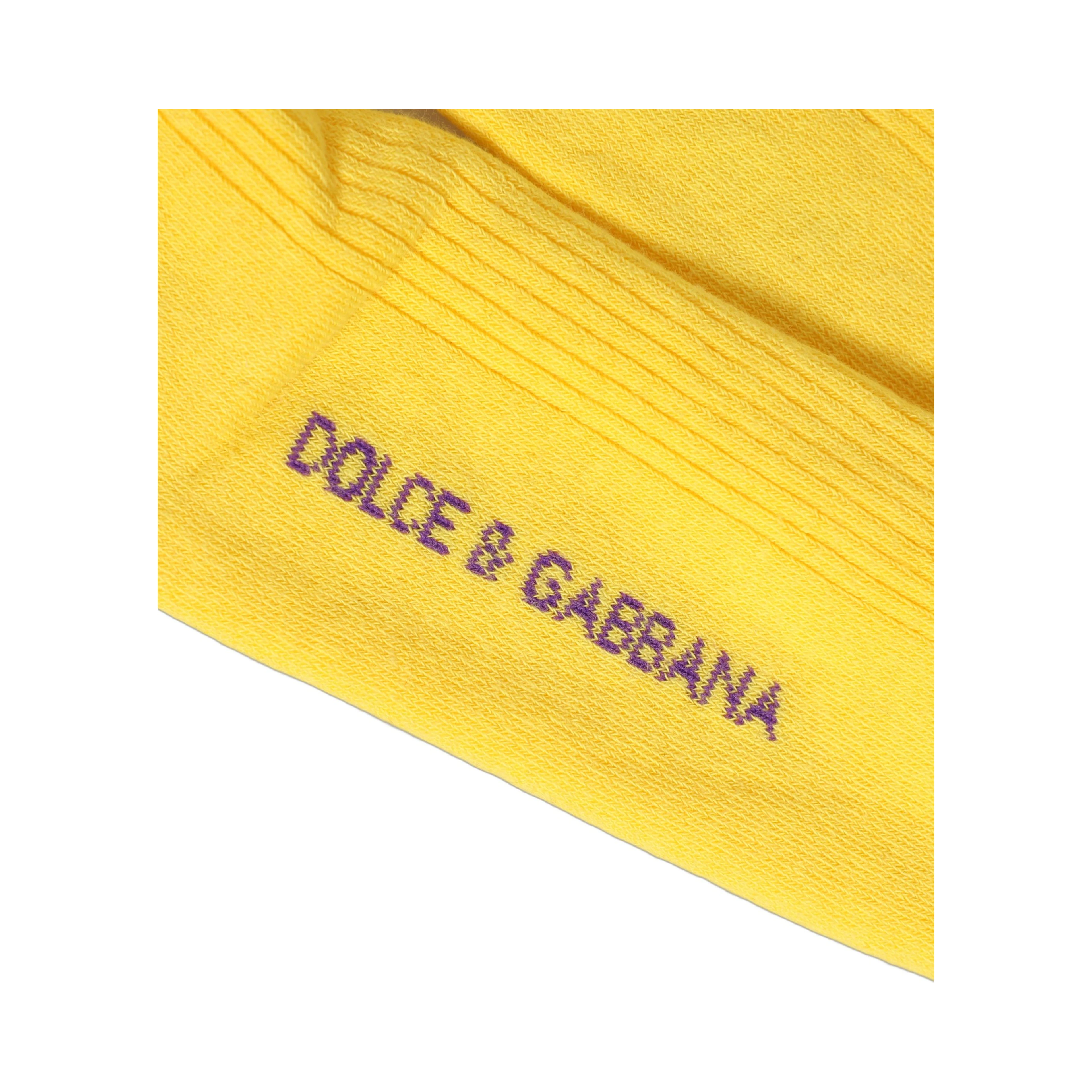 Men Yellow DG Logo Over Calf Accessory Socks