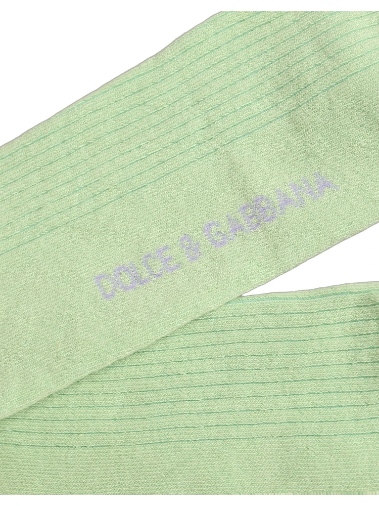 Men Light Green Logo Over Calf Accessory Socks