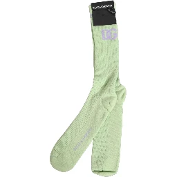 Men Light Green Logo Over Calf Accessory Socks
