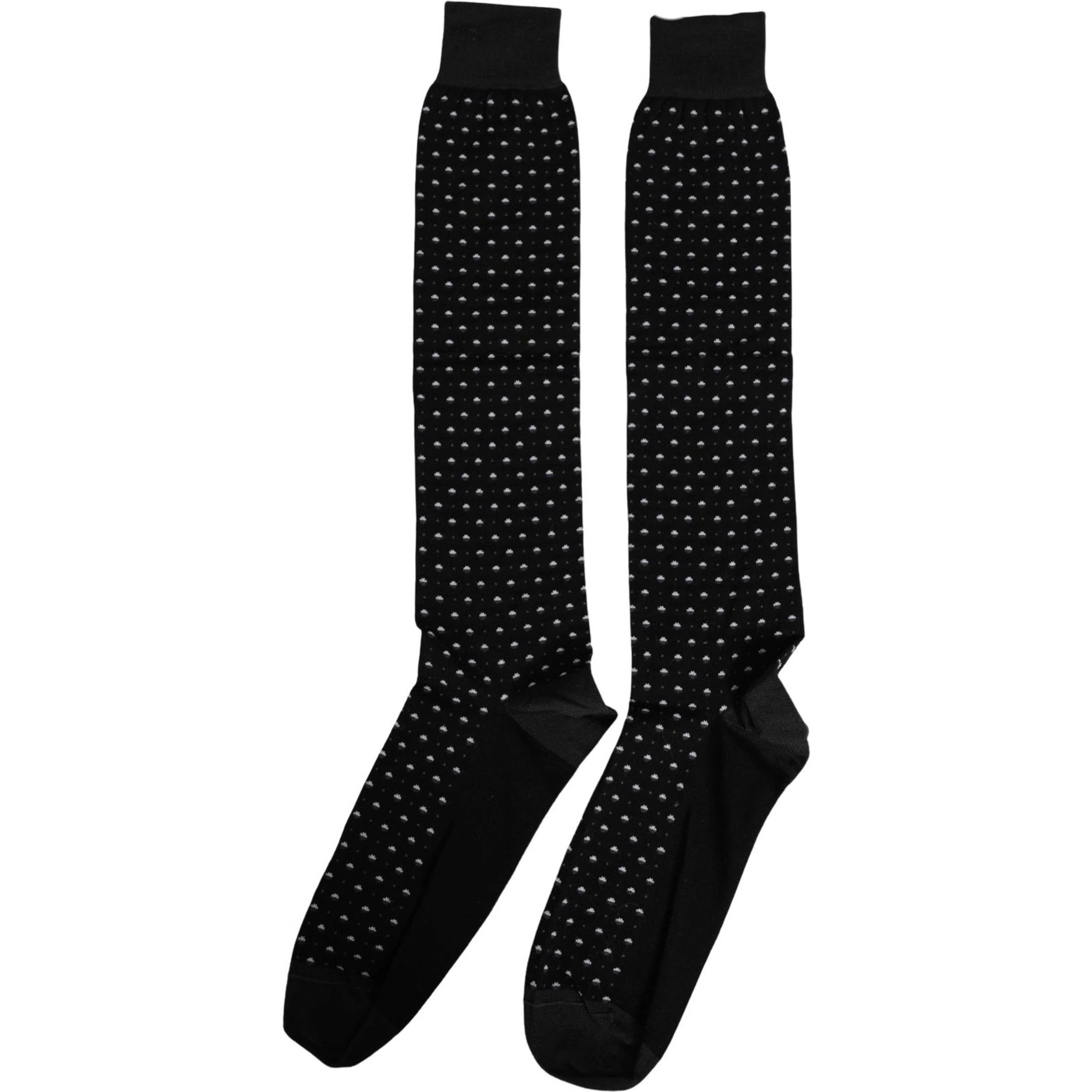 Black Polka Dot Over The Calf Accessory Socks