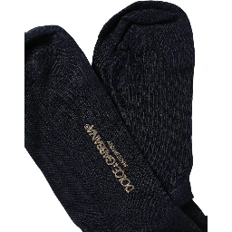 Men Dark Blue Viscose Over The Calf Accessory Socks