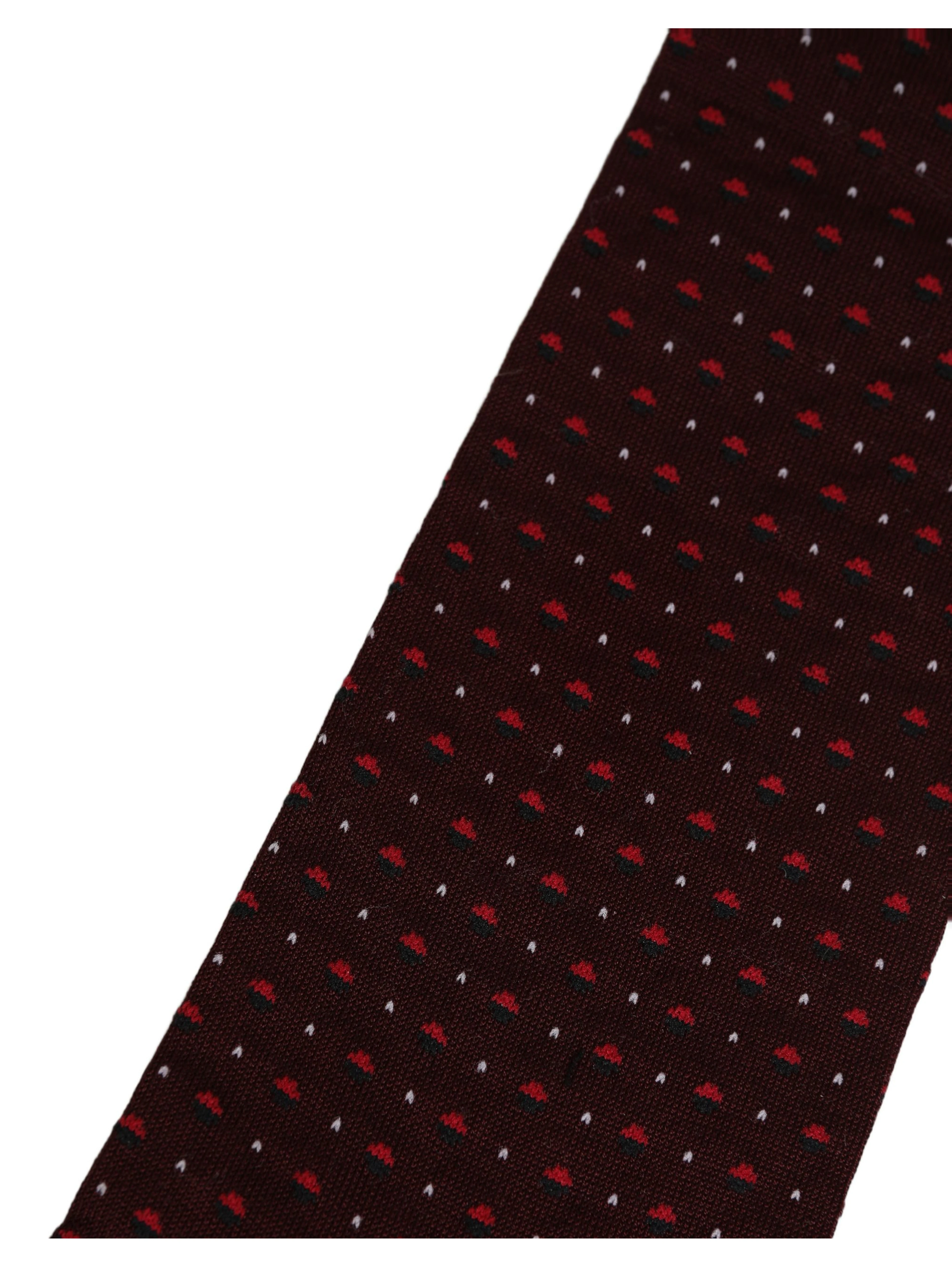 Burgundy Polka Dot Over The Calf Accessory Socks