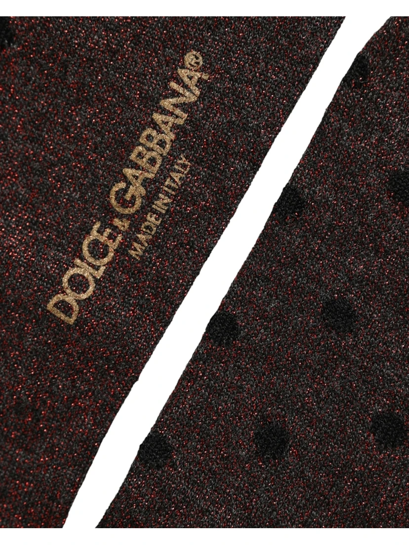 Brown Polka Dot Over The Calf Accessory Socks