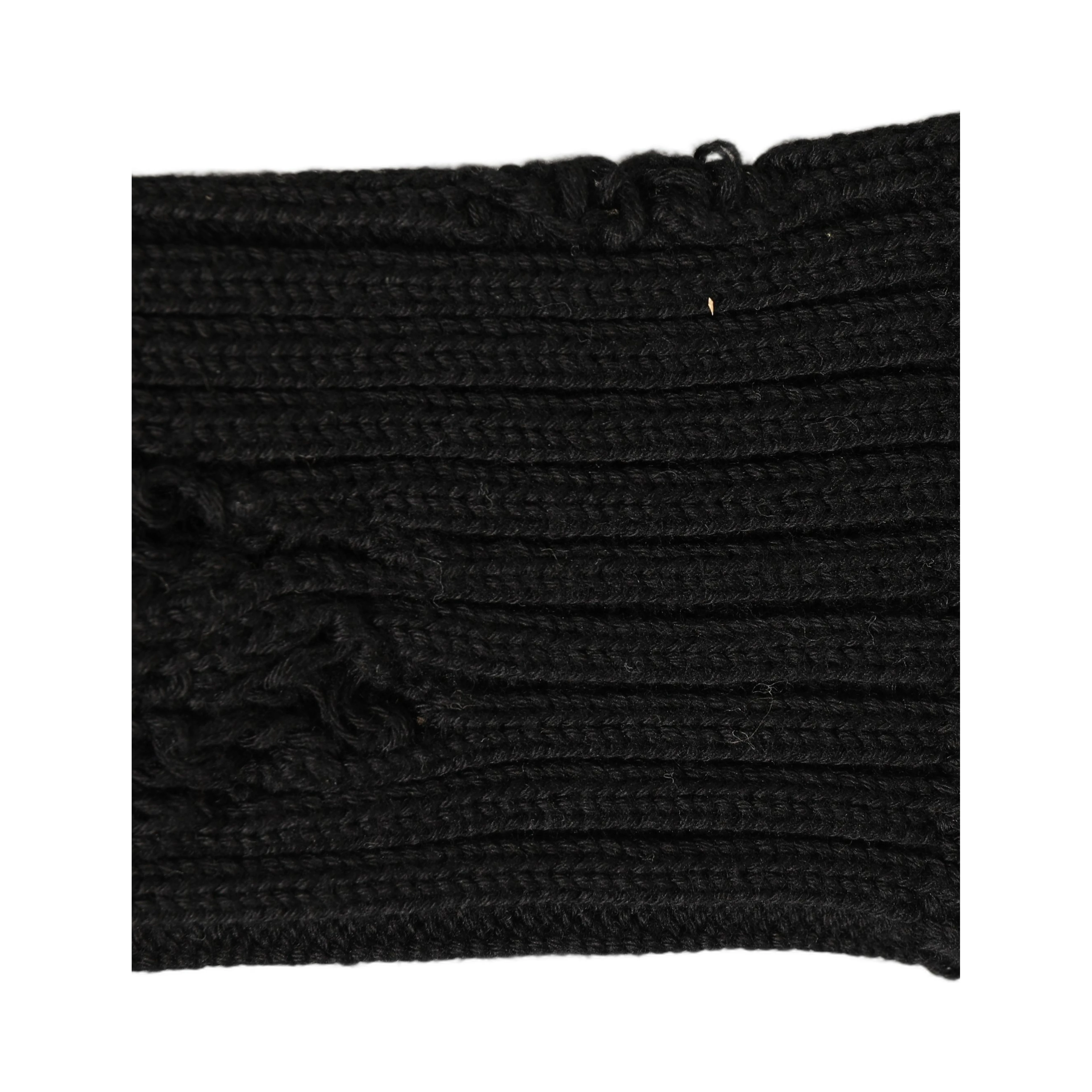 Black Cotton Distressed Mid Calf Accessory Socks