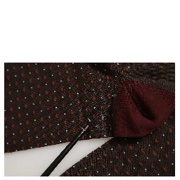 Maroon Dotted Wool Over The Calf Accessory Socks