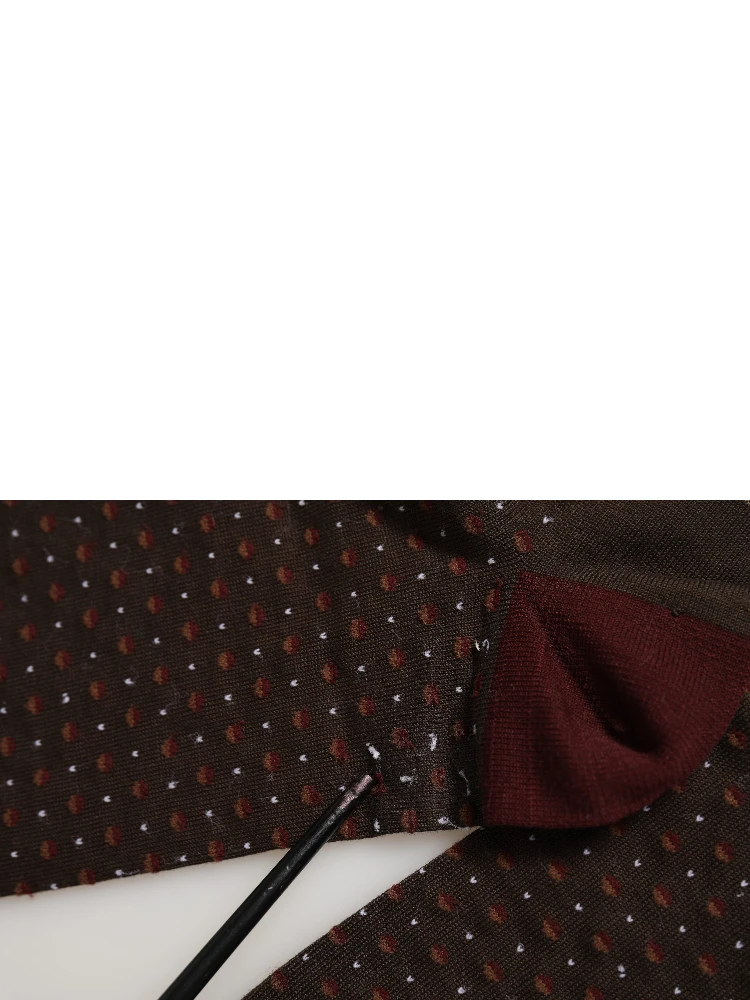 Maroon Dotted Wool Over The Calf Accessory Socks