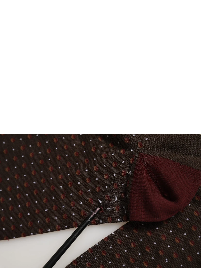 Maroon Dotted Wool Over The Calf Accessory Socks