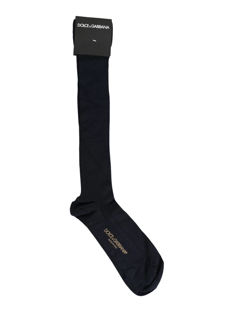 Men Dark Blue Viscose Over The Calf Accessory Socks alternative