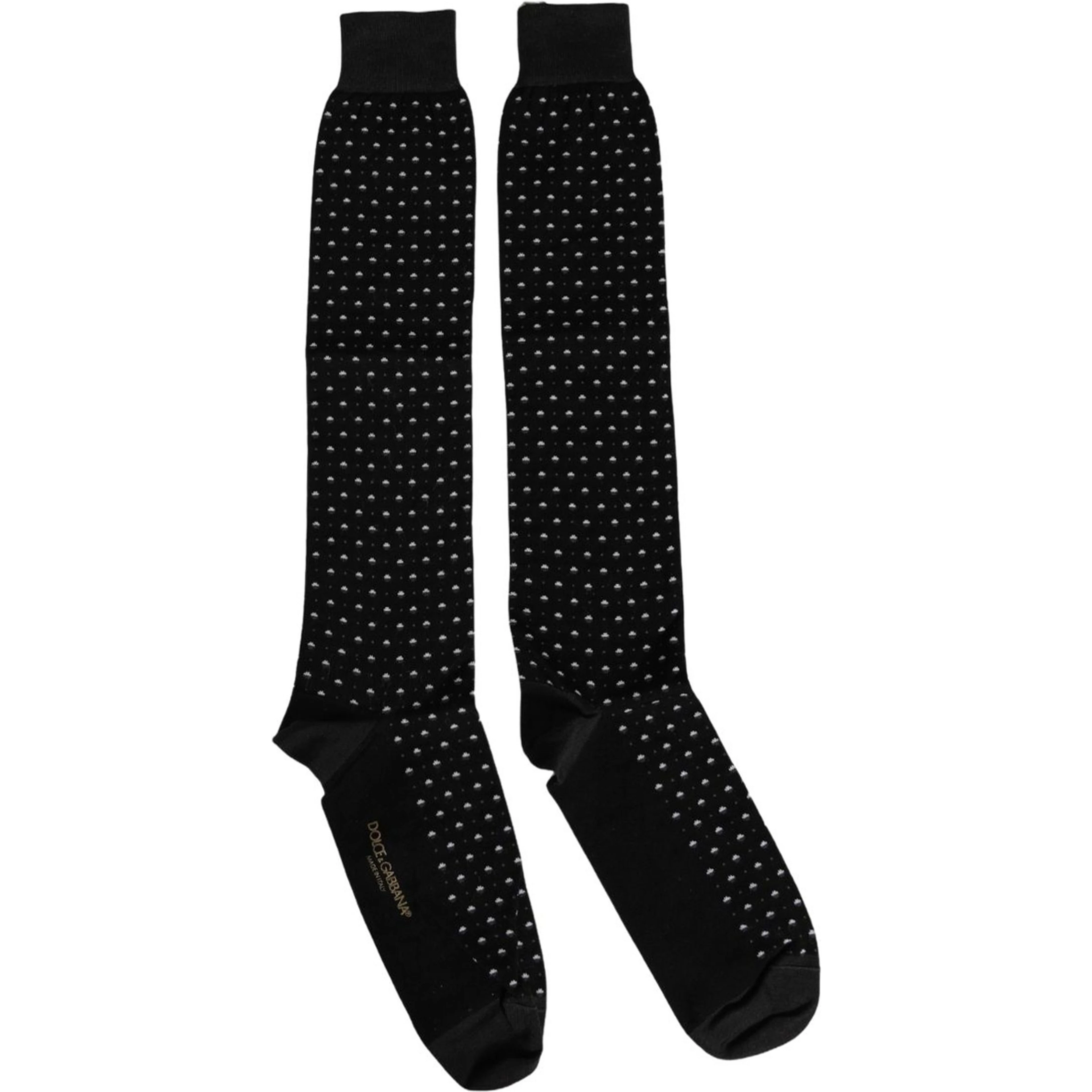Black Polka Dot Over The Calf Accessory Socks