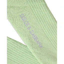 Men Light Green Logo Over Calf Accessory Socks