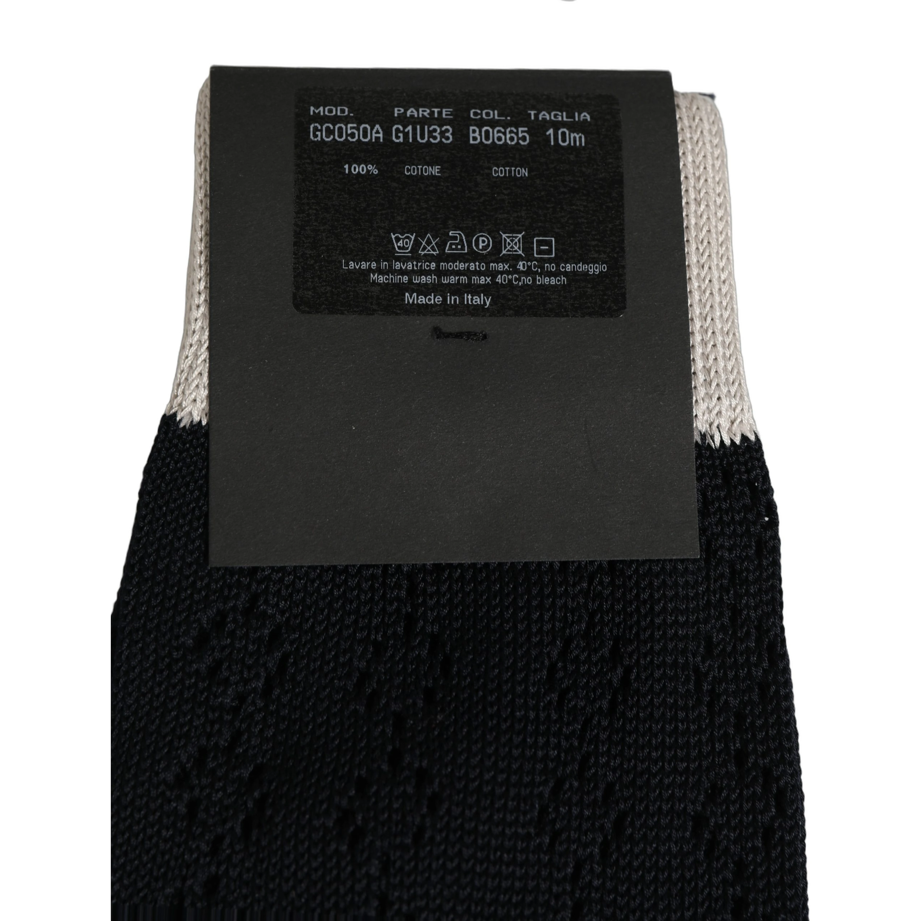 Dark Blue Cotton Knit Mid Calf Accessory Socks