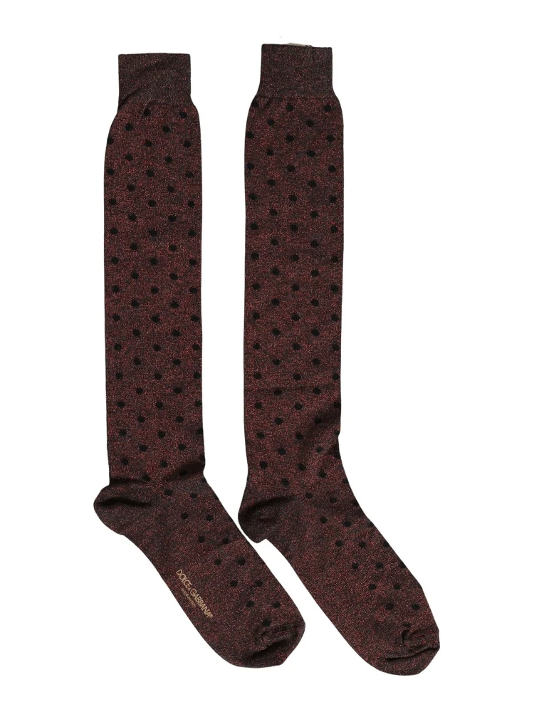 Brown Polka Dot Over The Calf Accessory Socks alternative