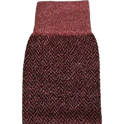 Burgundy Viscose Over The Calf Accessory Socks