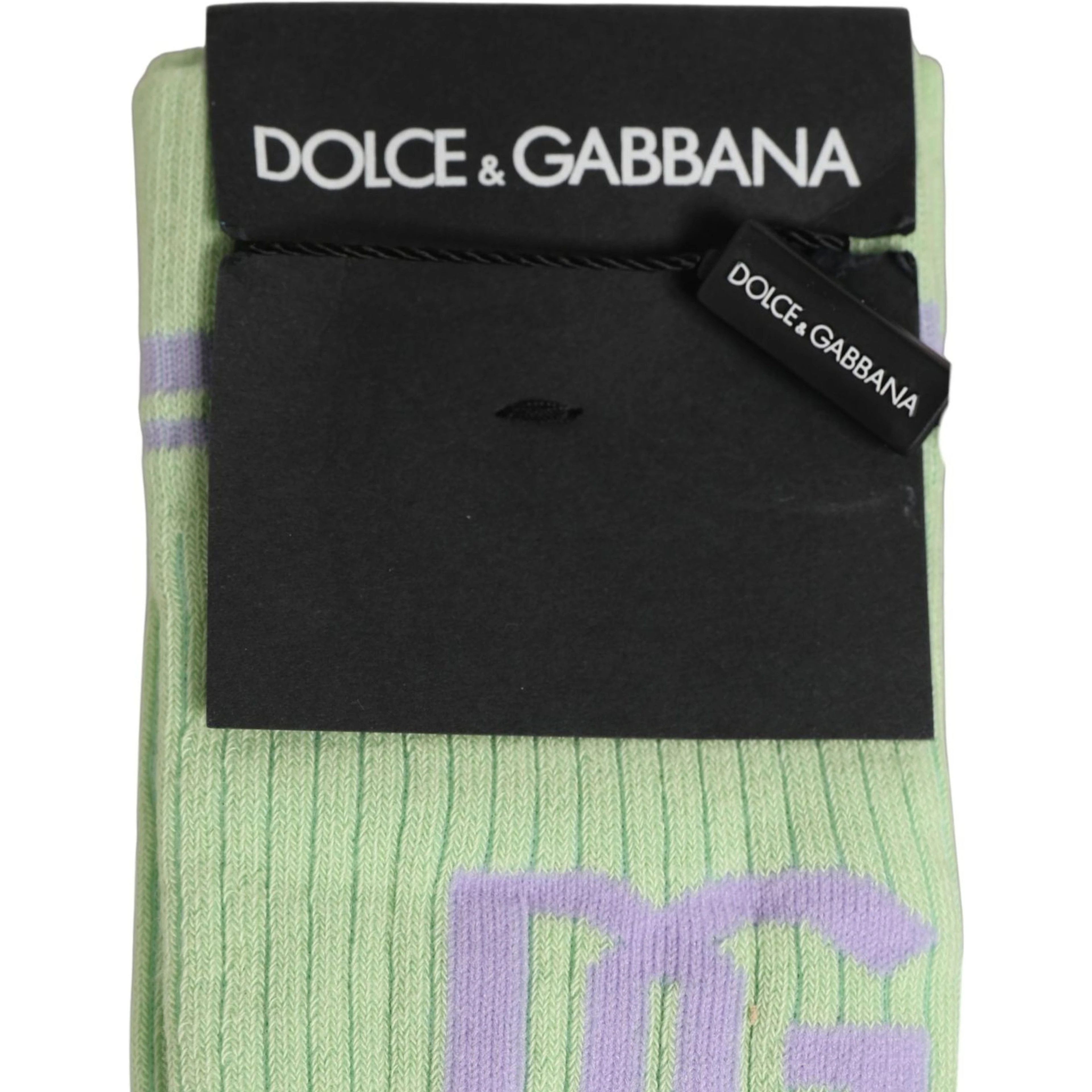 Men Light Green Logo Over Calf Accessory Socks