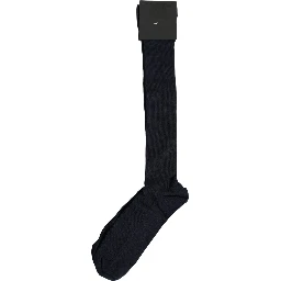 Men Dark Blue Viscose Over The Calf Accessory Socks