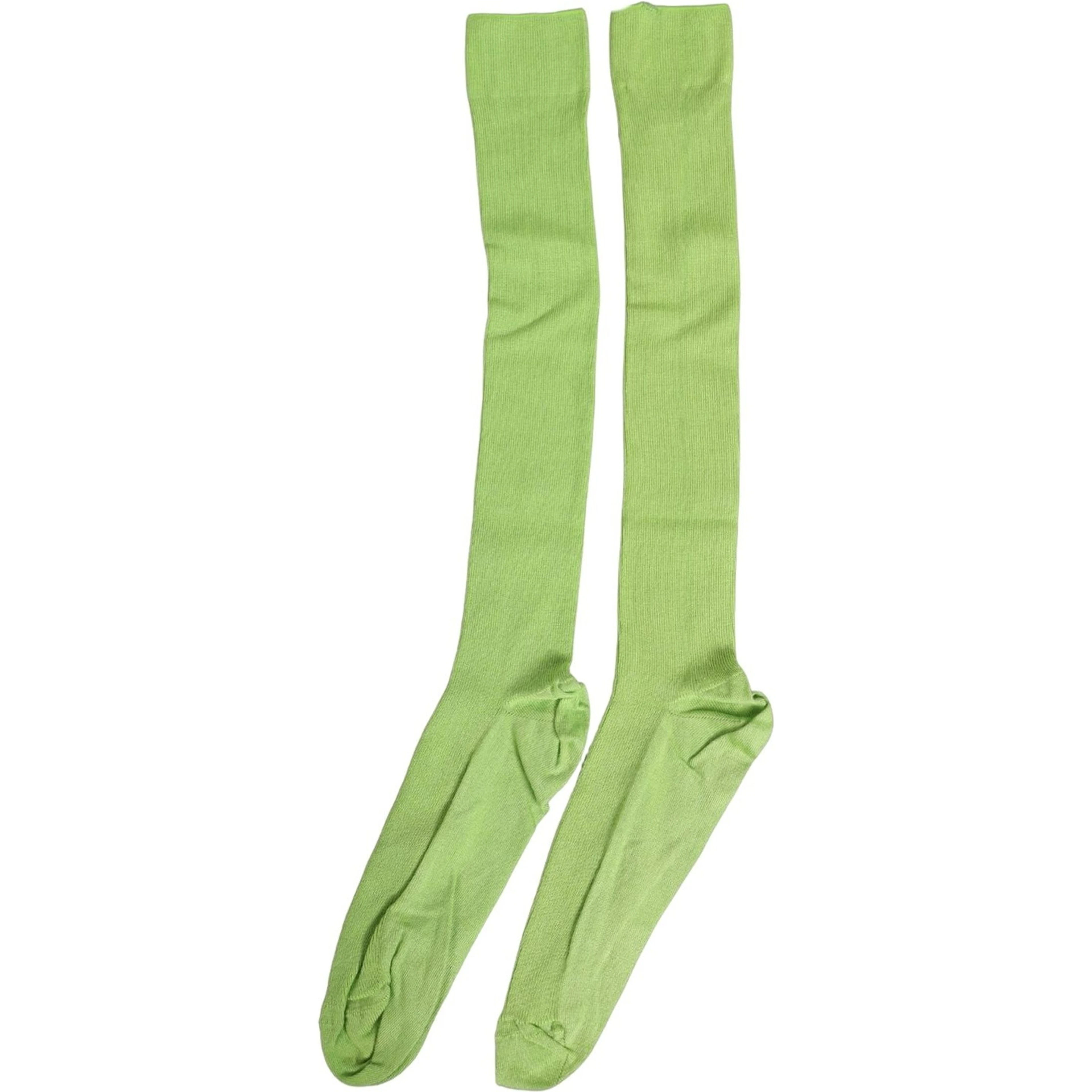 Men Green Viscose Over The Calf Accessory Socks