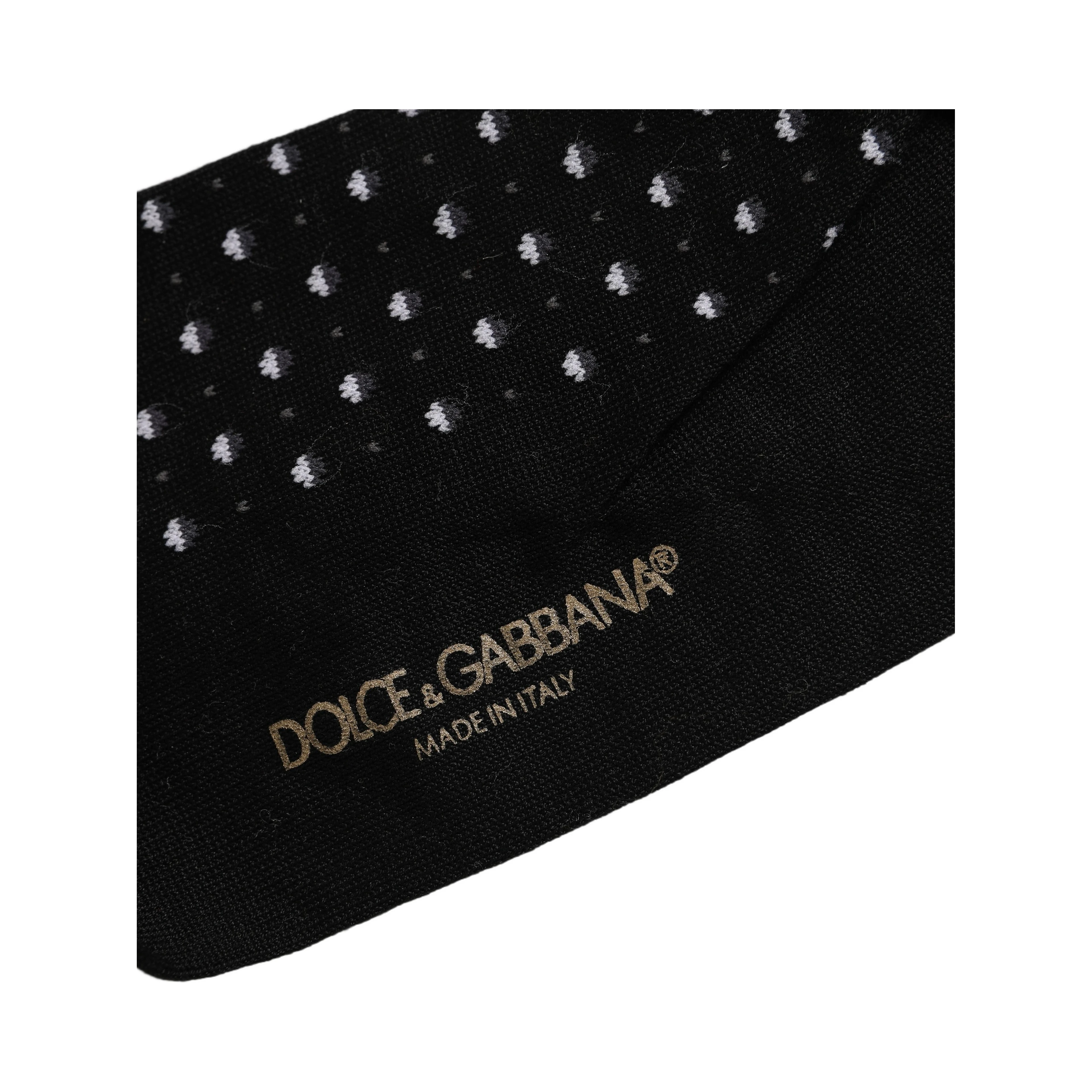 Black Polka Dot Over The Calf Accessory Socks