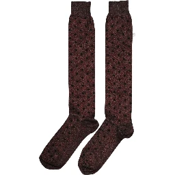 Brown Polka Dot Over The Calf Accessory Socks