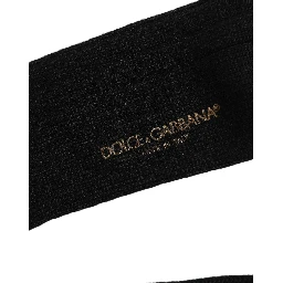 Black DG Logo Print Over The Calf Accessory Socks