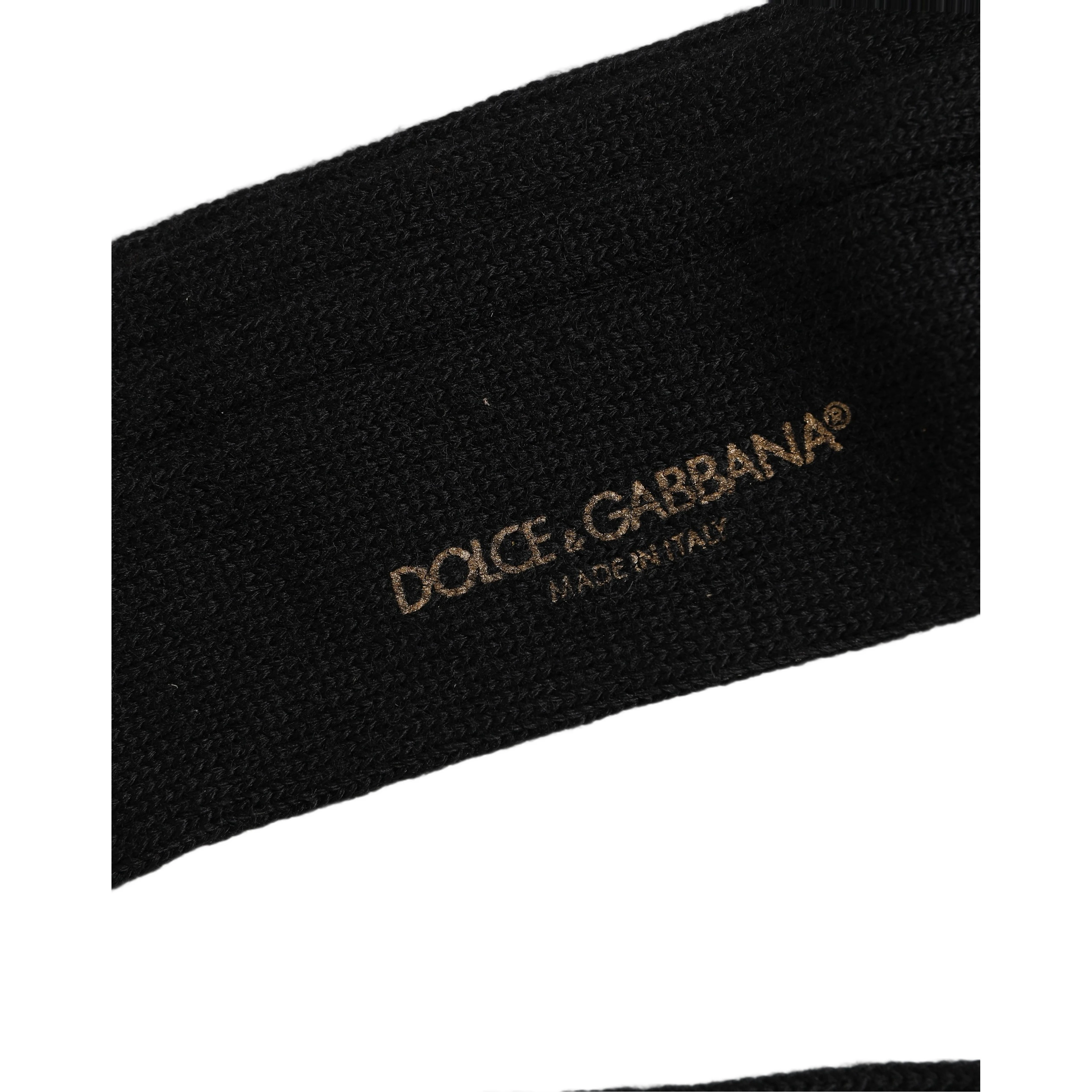 Black DG Logo Print Over The Calf Accessory Socks