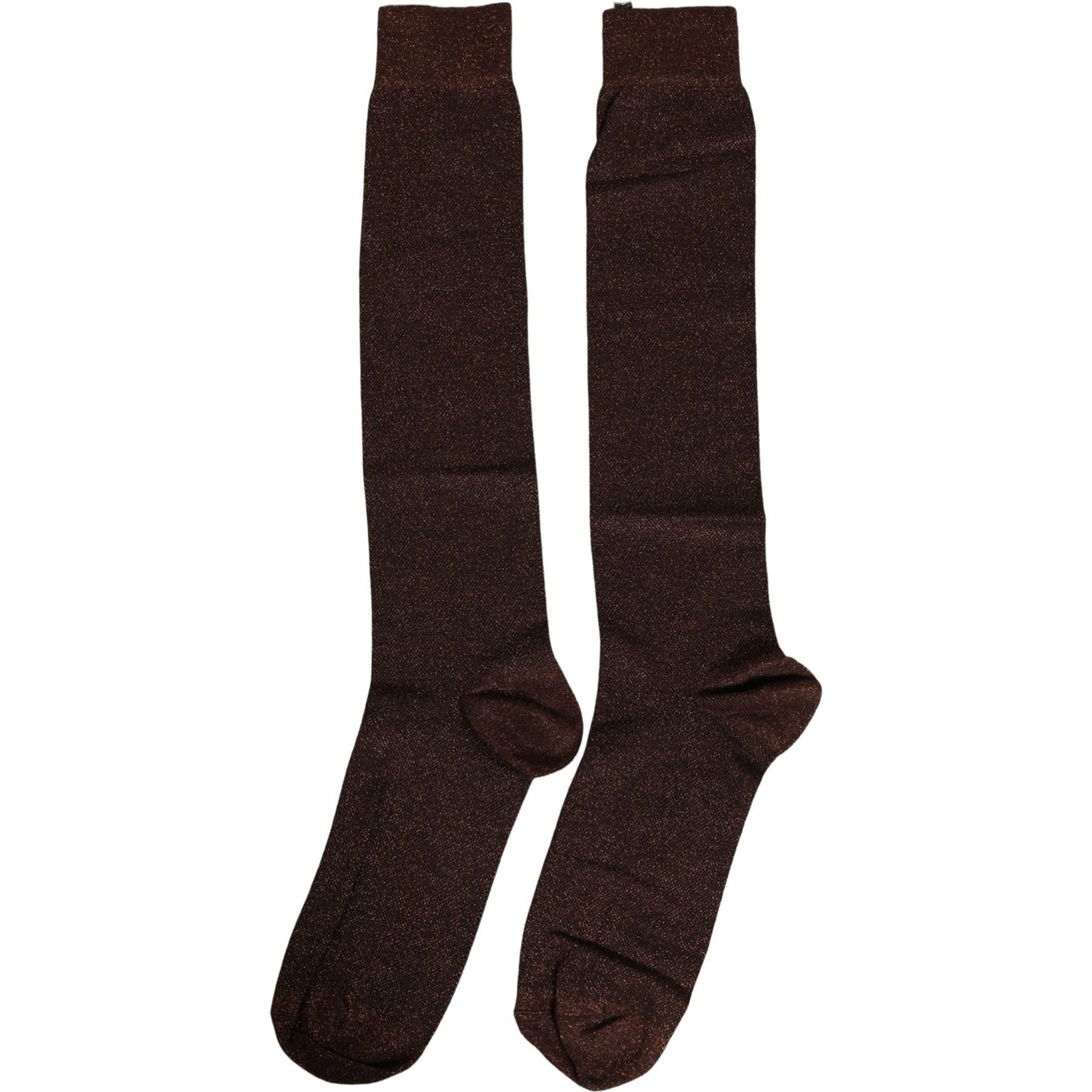Men Brown Viscose Over The Calf Accessory Socks