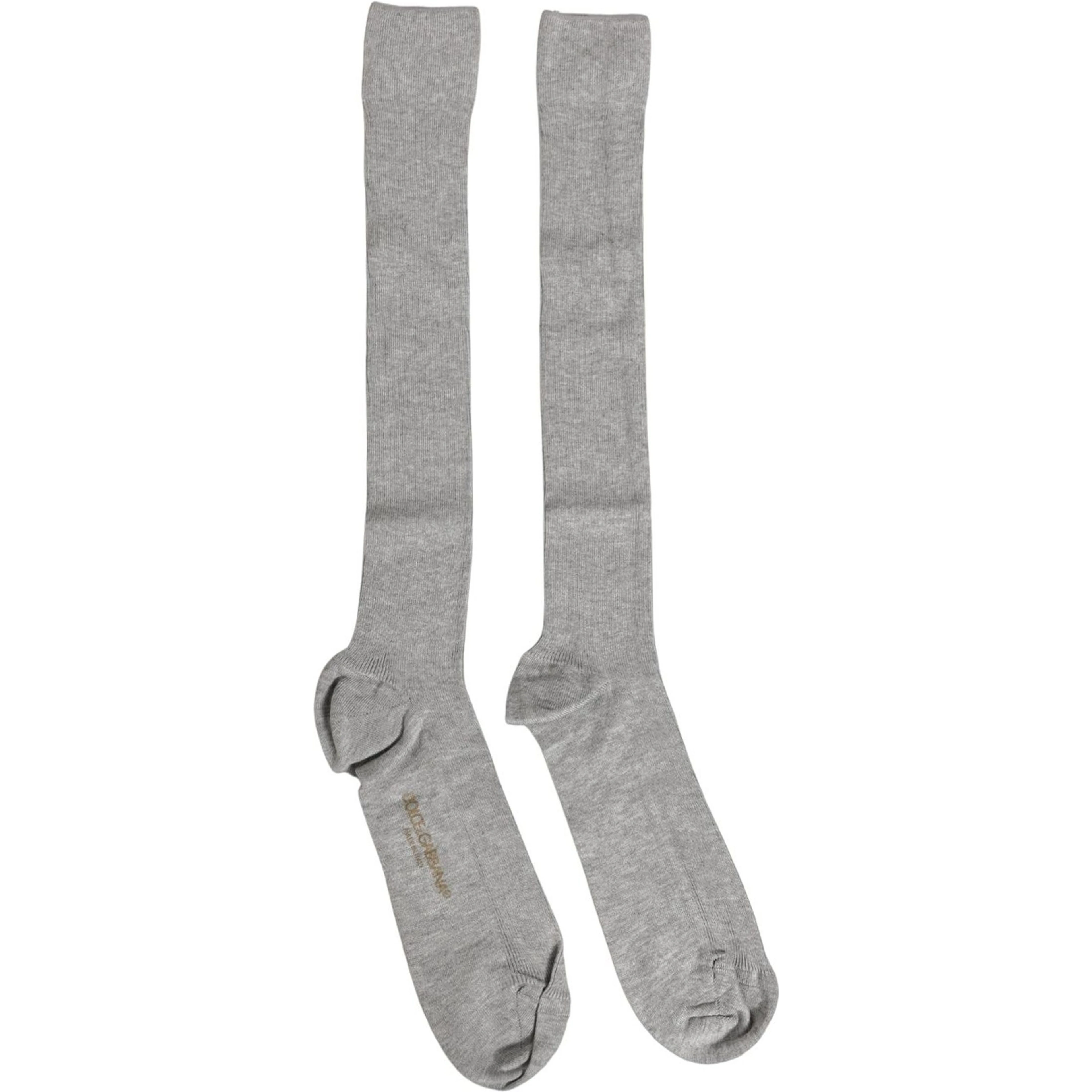 Men Gray Viscose Over The Calf Accessory Socks