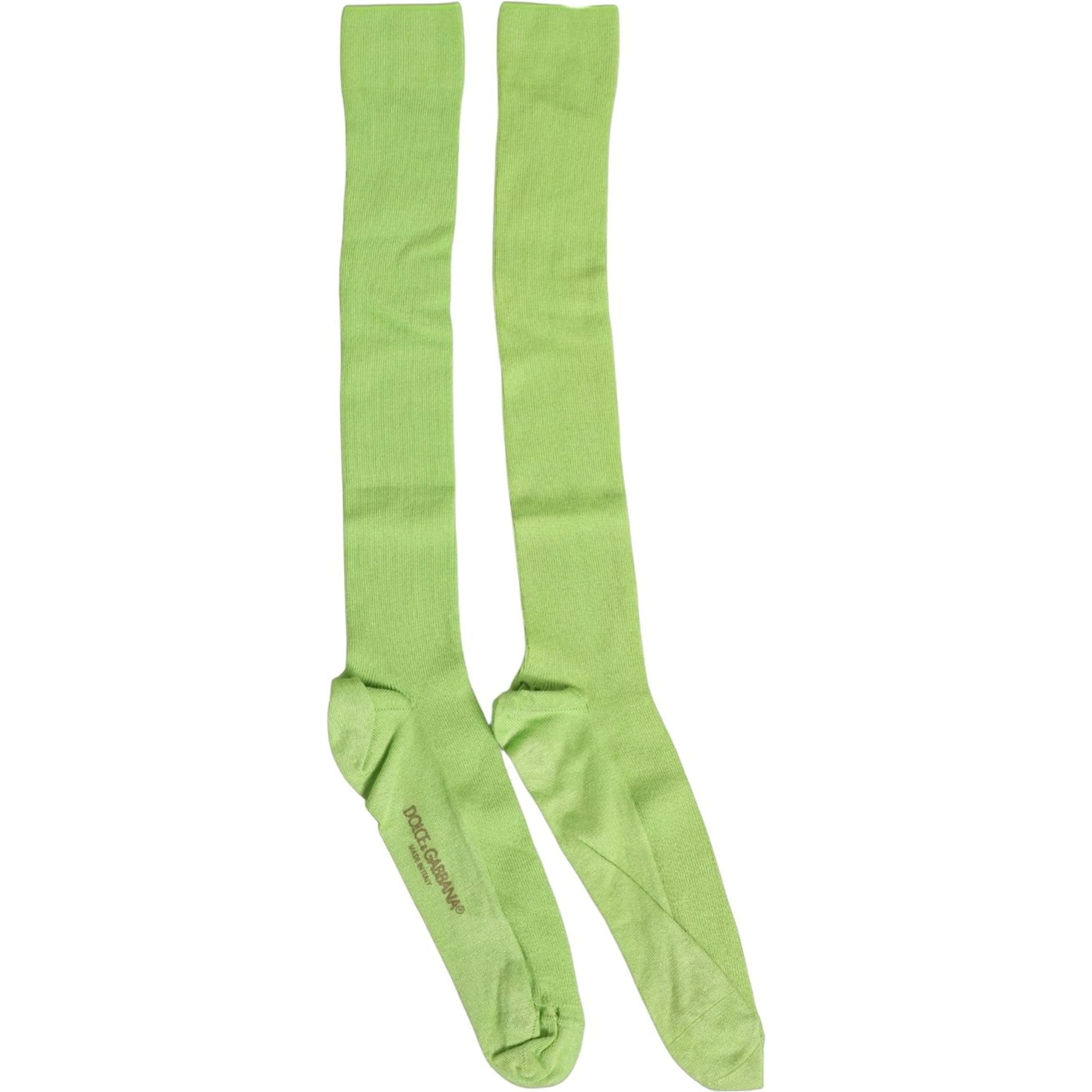 Men Green Viscose Over The Calf Accessory Socks