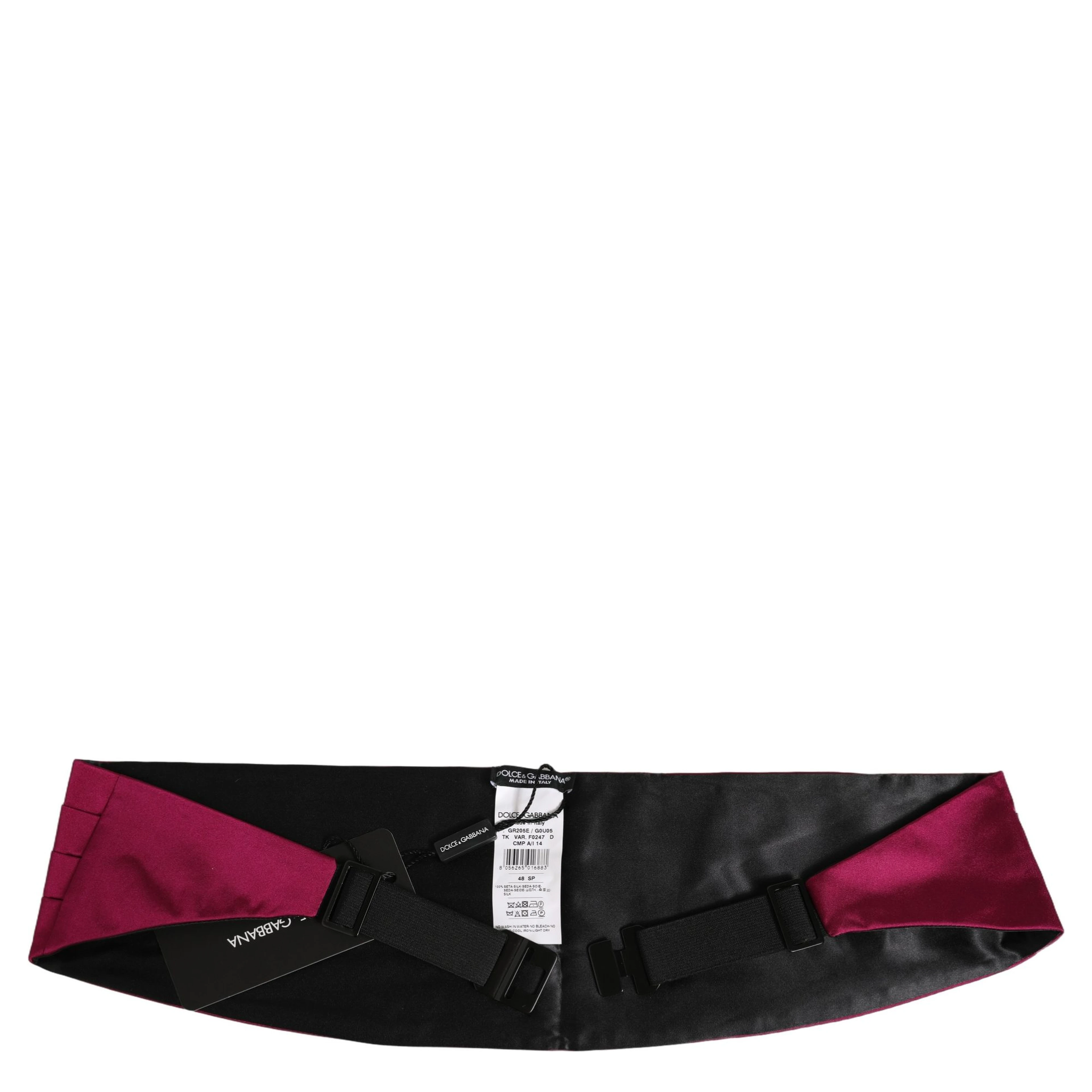 Burgundy 100% Silk Belt Waist Cummerbund
