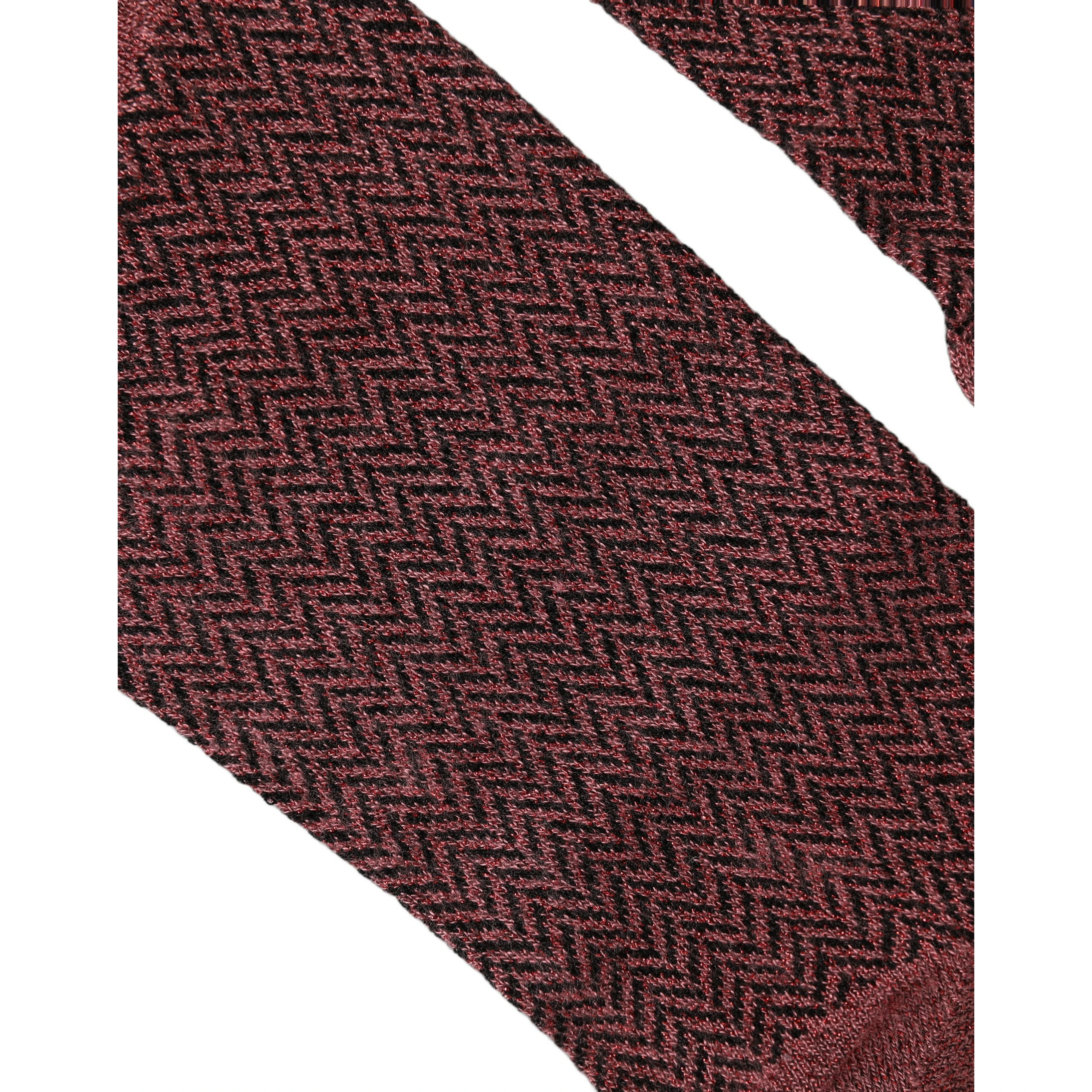 Burgundy Viscose Over The Calf Accessory Socks