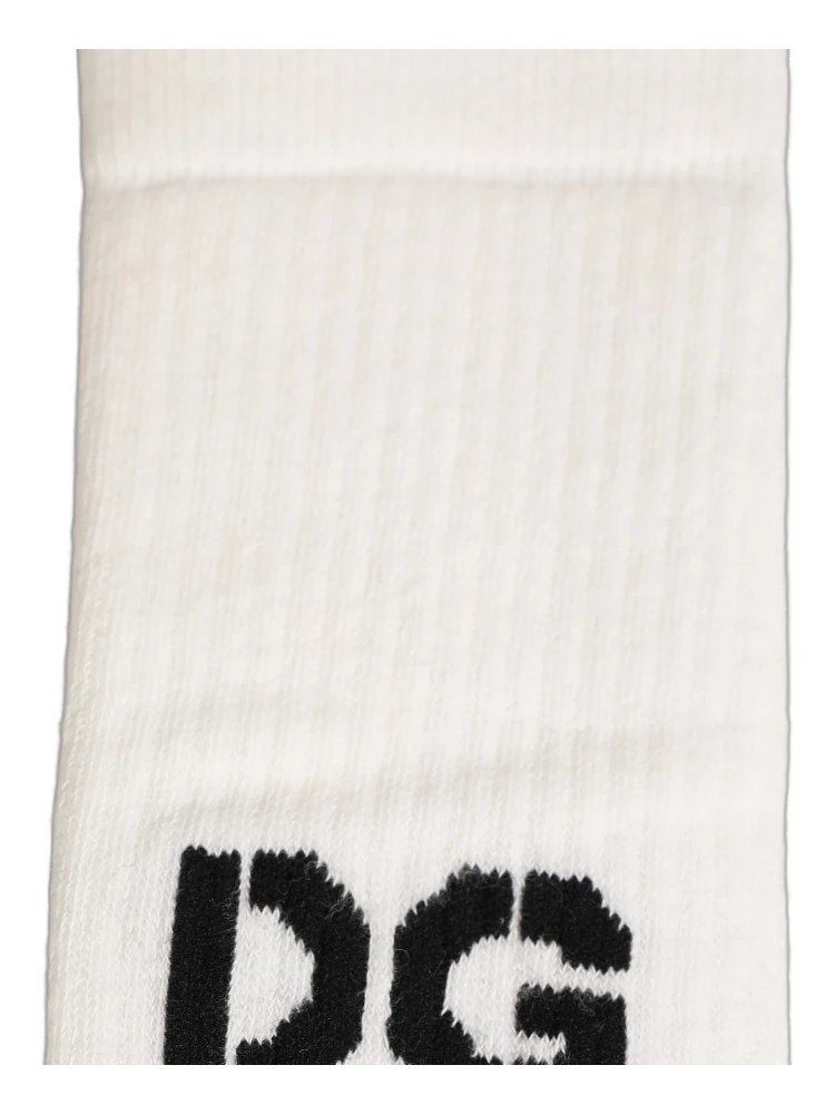 Men White Cotton Over The Calf Accessory Socks